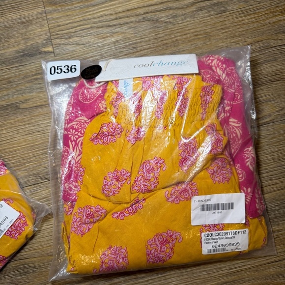 NWT Coolchange Vibrant Pink Orange Boho Tired Ruffle Paisley Skirt XS - Picture 6 of 8